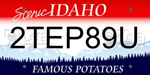 2TEP89U Idaho License Plate