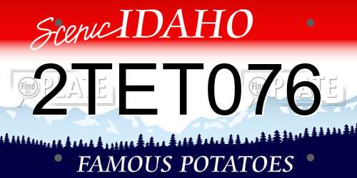 2TET076 Idaho License Plate