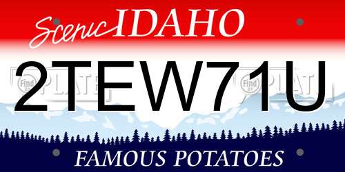 2TEW71U Idaho License Plate