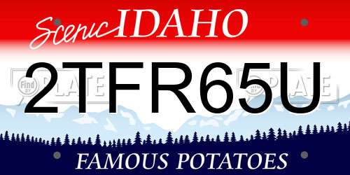 2TFR65U Idaho License Plate