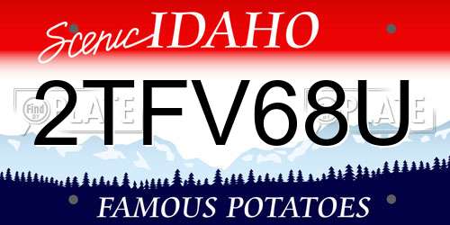 2TFV68U Idaho License Plate