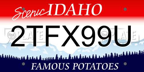 2TFX99U Idaho License Plate