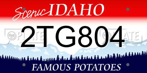 2TG804 Idaho License Plate