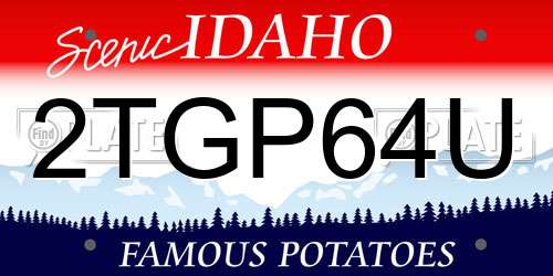 2TGP64U Idaho License Plate