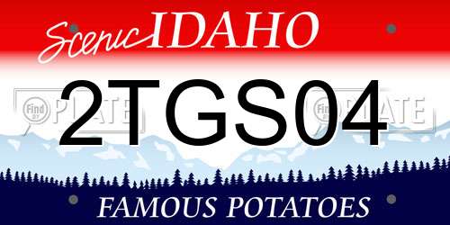 2TGS04 Idaho License Plate