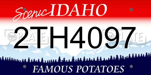 2TH4097 Idaho License Plate