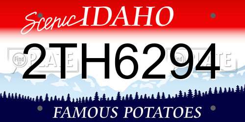2TH6294 Idaho License Plate