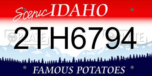 2TH6794 Idaho License Plate