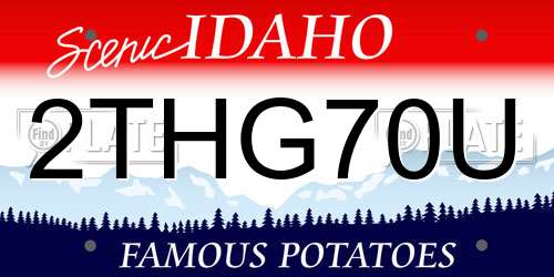 2THG70U Idaho License Plate