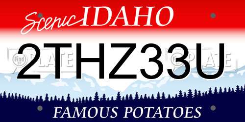 2THZ33U Idaho License Plate