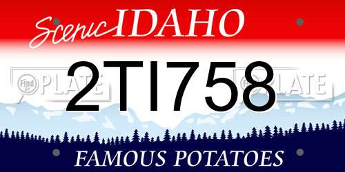 2TI758 Idaho License Plate