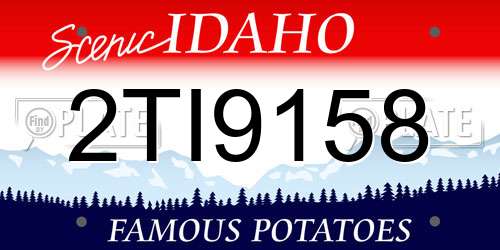 2TI9158 Idaho License Plate