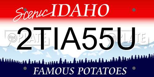 2TIA55U Idaho License Plate