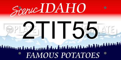 2TIT55 Idaho License Plate