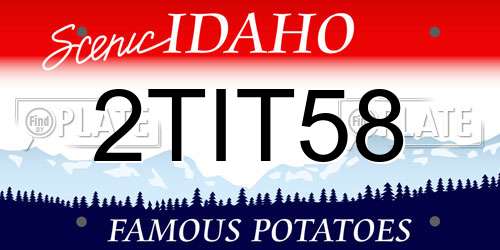 2TIT58 Idaho License Plate