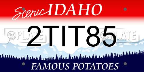 2TIT85 Idaho License Plate