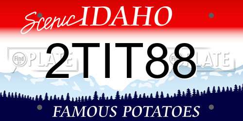 2TIT88 Idaho License Plate