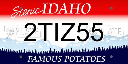 2TIZ55 Idaho License Plate