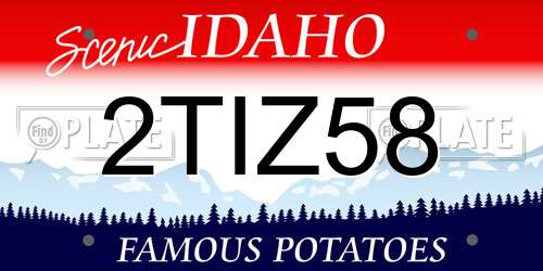 2TIZ58 Idaho License Plate