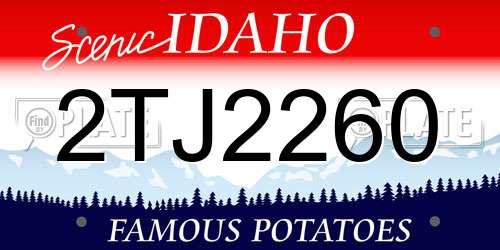 2TJ2260 Idaho License Plate