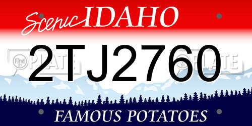 2TJ2760 Idaho License Plate