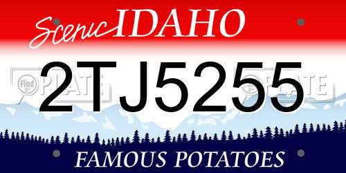 2TJ5255 Idaho License Plate