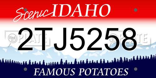 2TJ5258 Idaho License Plate