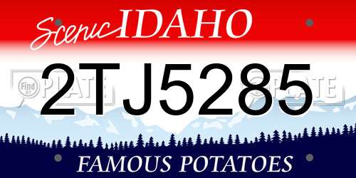 2TJ5285 Idaho License Plate