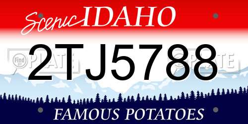 2TJ5788 Idaho License Plate