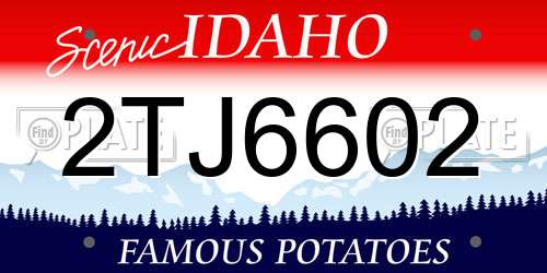 2TJ6602 Idaho License Plate