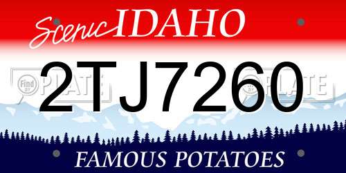 2TJ7260 Idaho License Plate