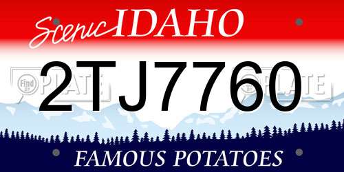 2TJ7760 Idaho License Plate
