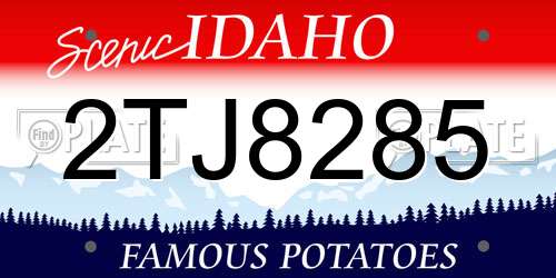 2TJ8285 Idaho License Plate