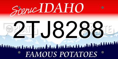 2TJ8288 Idaho License Plate