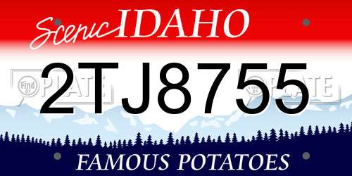 2TJ8755 Idaho License Plate