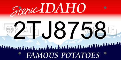 2TJ8758 Idaho License Plate