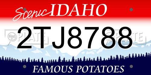 2TJ8788 Idaho License Plate