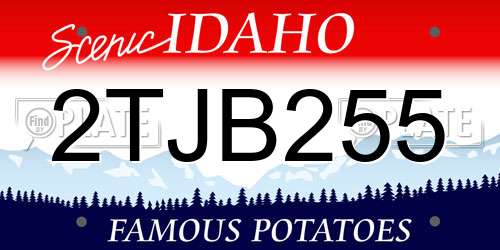 2TJB255 Idaho License Plate