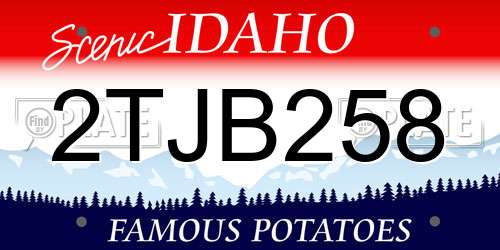 2TJB258 Idaho License Plate