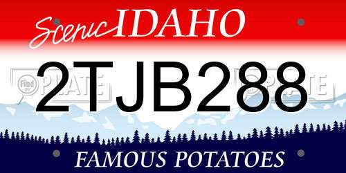 2TJB288 Idaho License Plate