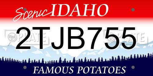 2TJB755 Idaho License Plate