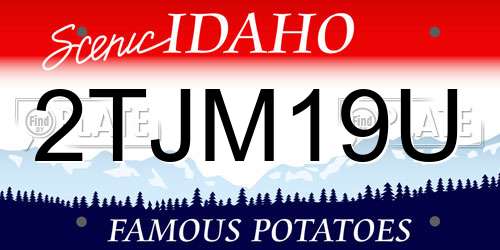 2TJM19U Idaho License Plate