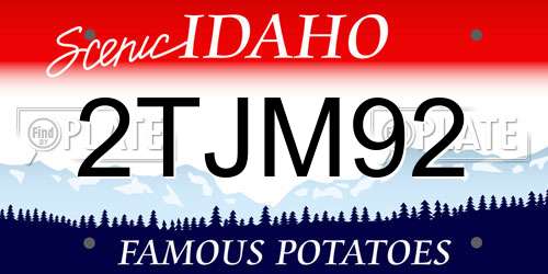 2TJM92 Idaho License Plate