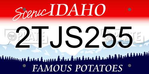 2TJS255 Idaho License Plate