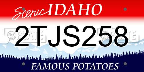 2TJS258 Idaho License Plate