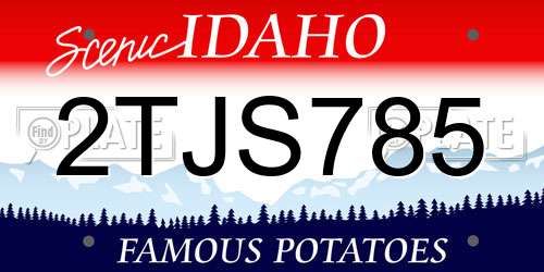 2TJS785 Idaho License Plate