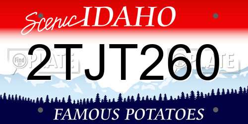 2TJT260 Idaho License Plate