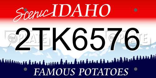 2TK6576 Idaho License Plate