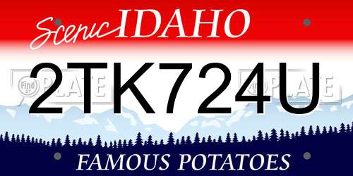2TK724U Idaho License Plate