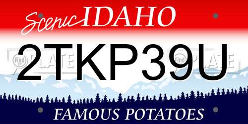 2TKP39U Idaho License Plate
